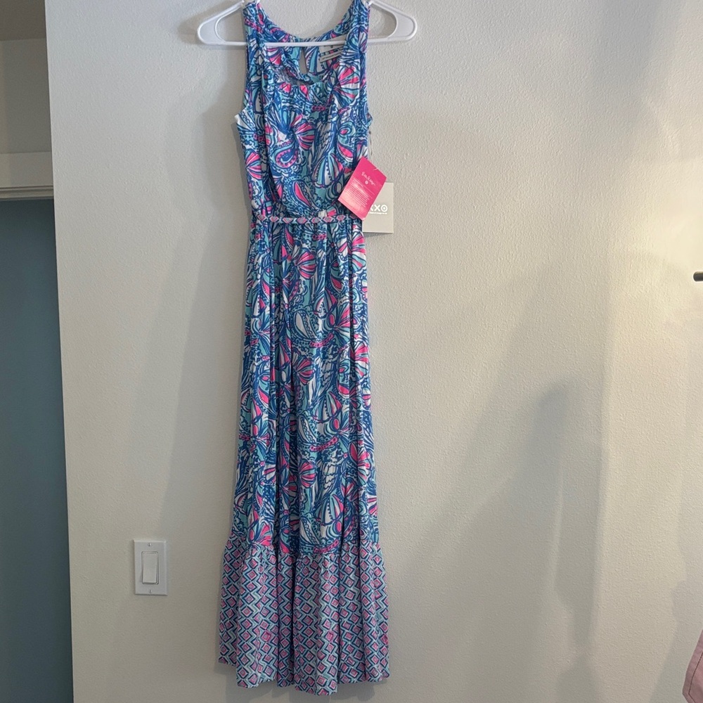 NEW Lilly Pulitzer for Target Blue and Pink Kids Maxi Dress GIRLS XL